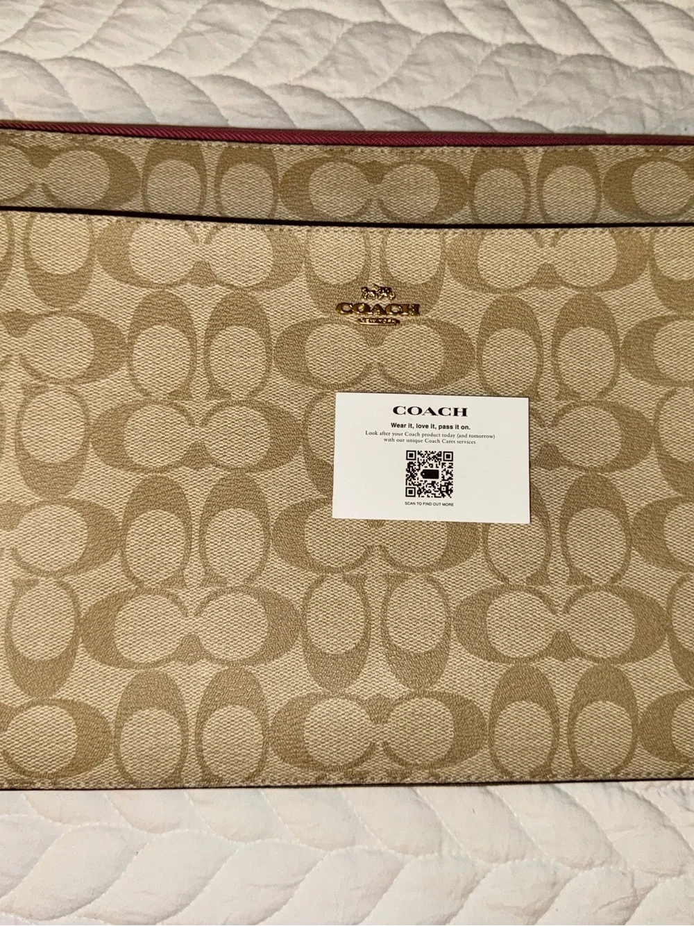 Coach laptop sleeve